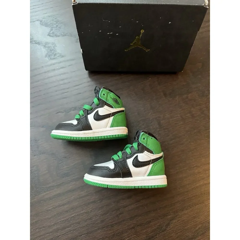 Toddlers Air Jordan RETRO 1 HIGH OG 'LUCKY GREEN' Size 3C